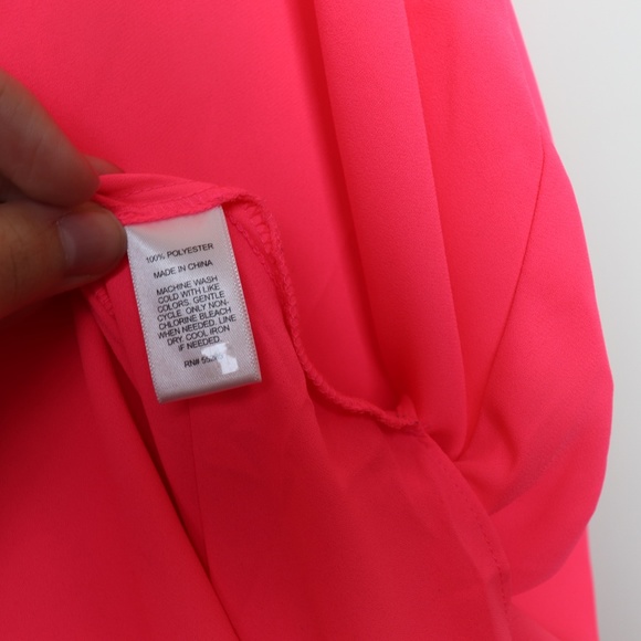 Hot Pink/Coral Open Back Tank Express - Picture 4 of 5